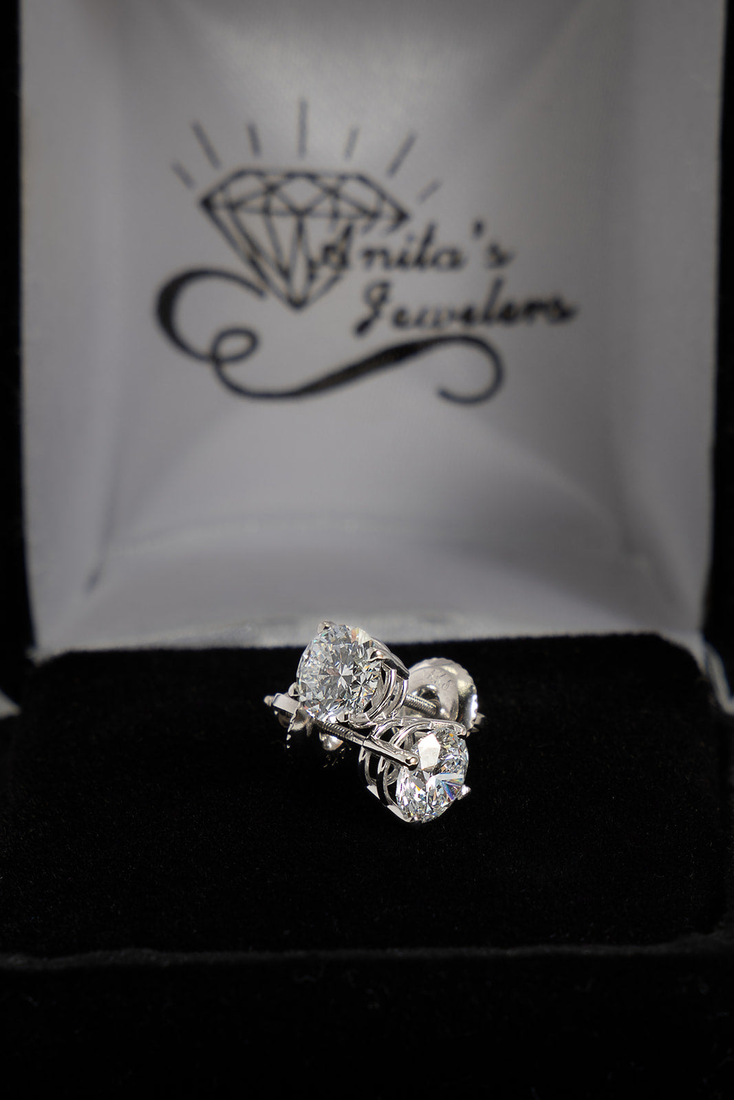 Round Lab Diamond Stud Earrings