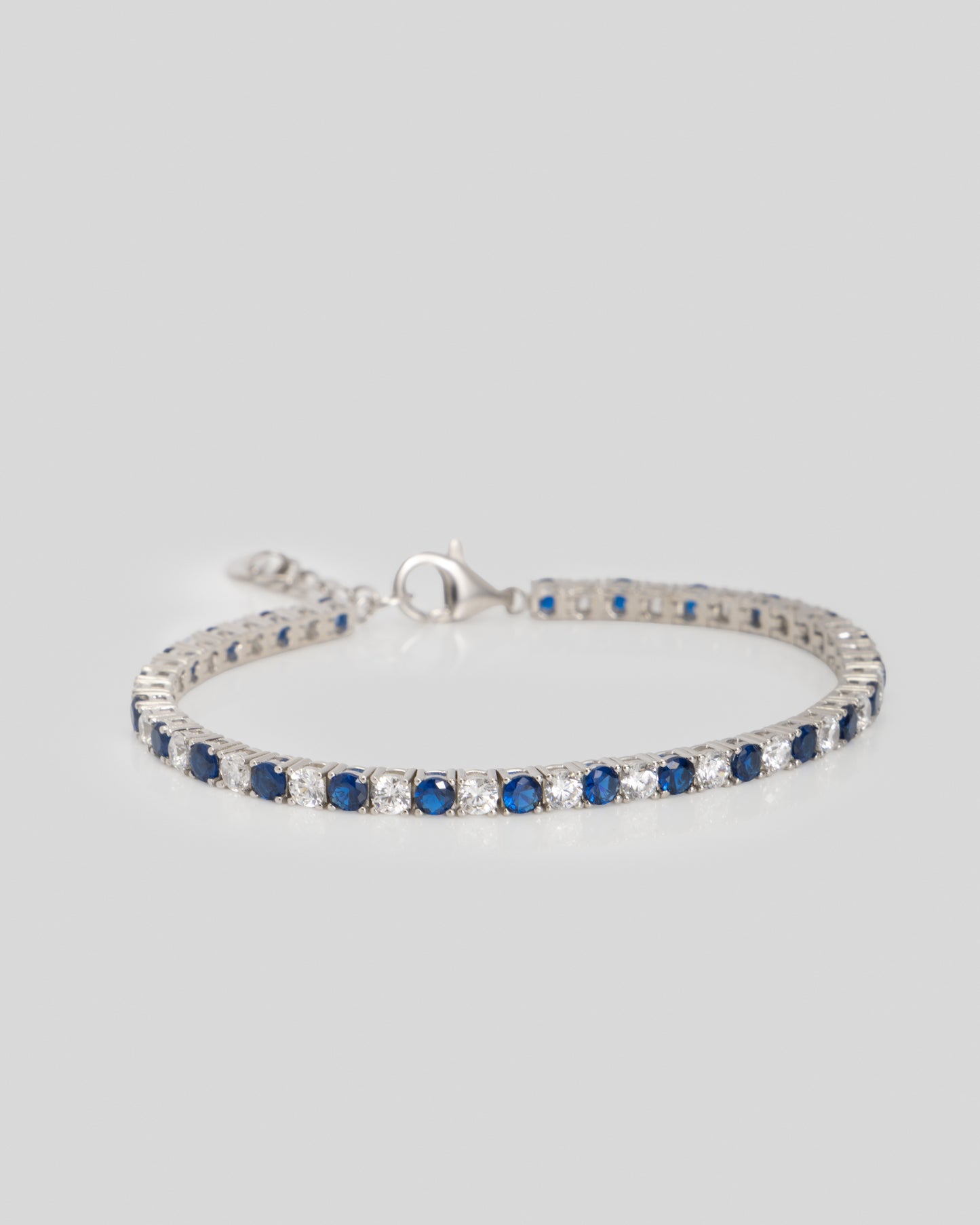 CZ Blue Ocean Bracelet in Sterling Silver