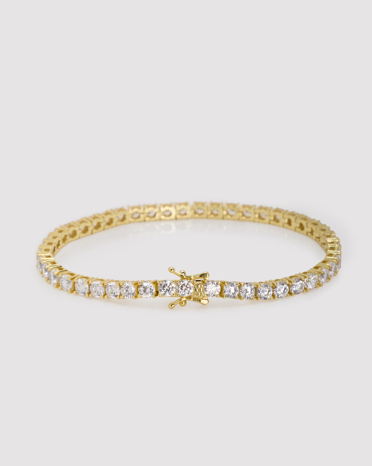 Round CZ Bracelet in Gold Filled Sterling Silver