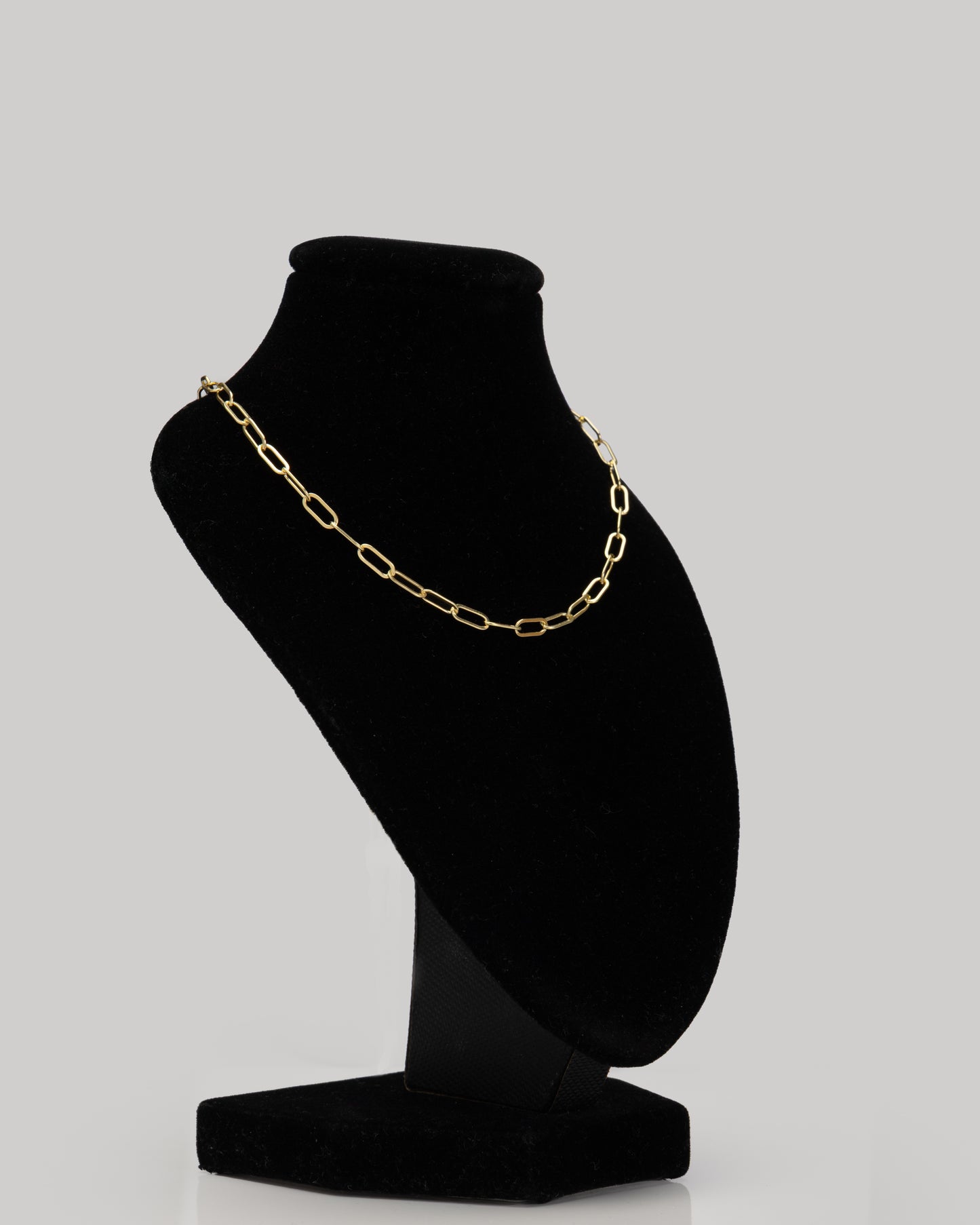 Gold Plated Thin Paperclip Chain in Sterling Silver