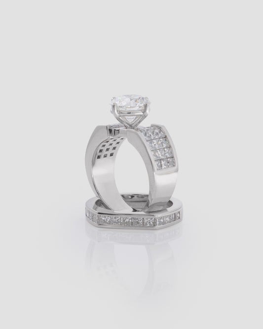 The Time-Stopper Diamond Ring in White Gold