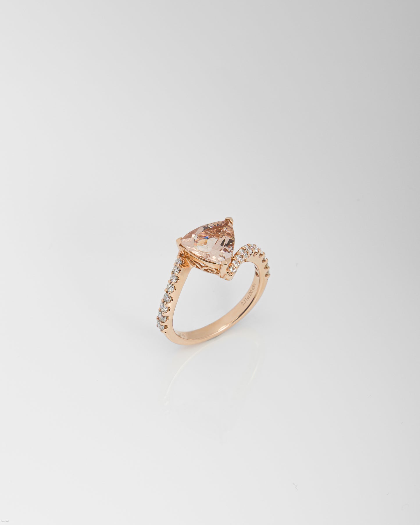 Morganite & Diamond Ring in Rose Gold