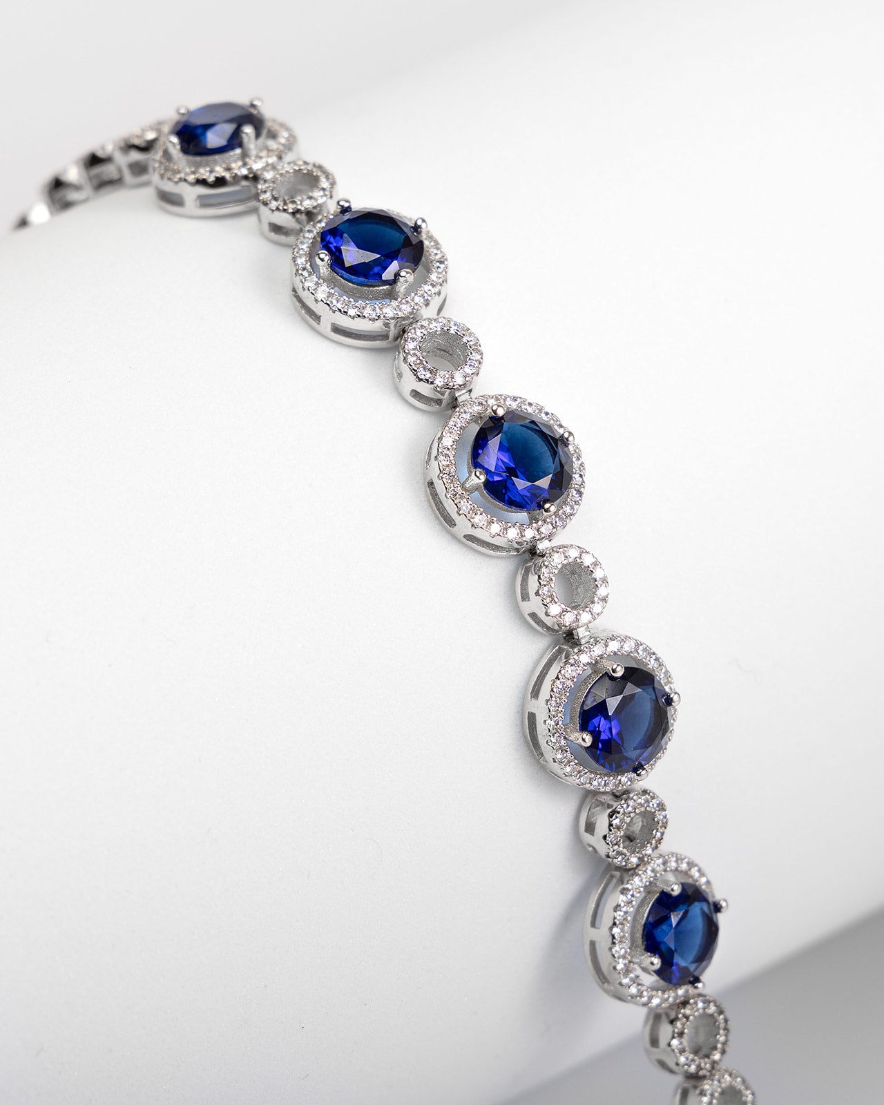 Blue Dreams CZ Bracelet in Sterling Silver