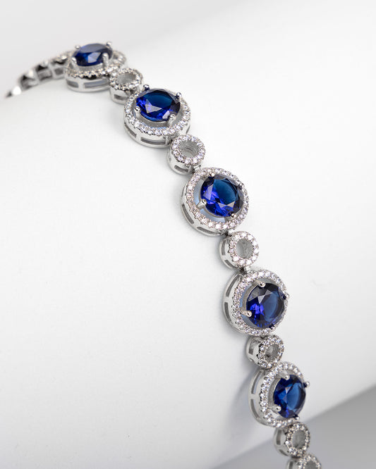 Blue Dreams CZ Bracelet in Sterling Silver