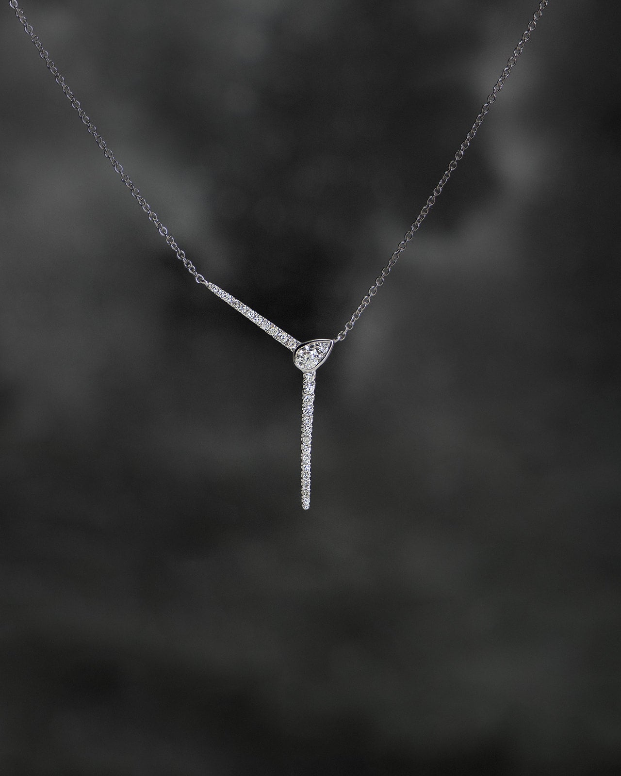 Diamond Bliss Pendant in White Gold