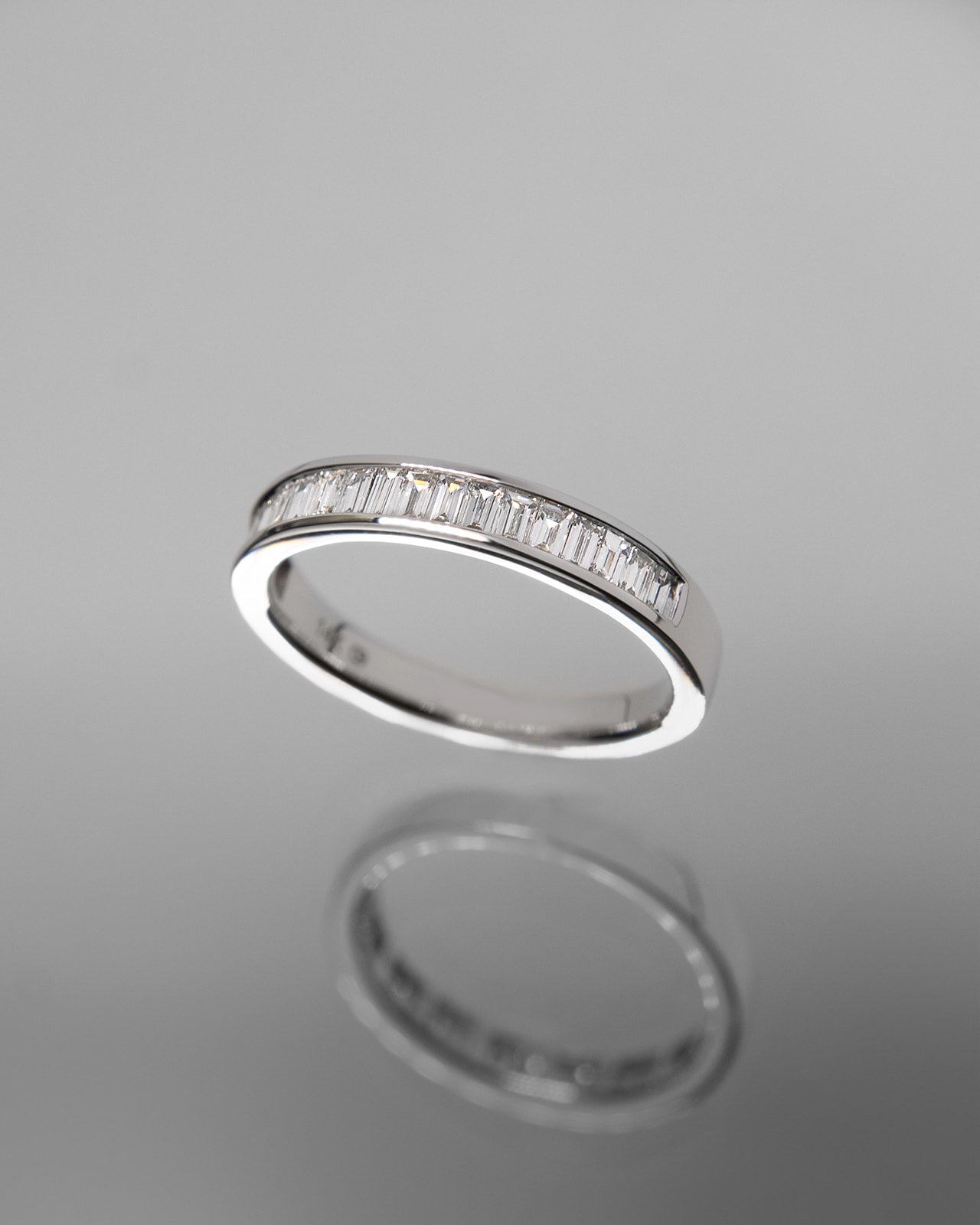 Baguette Diamond Fine Band in White Gold
