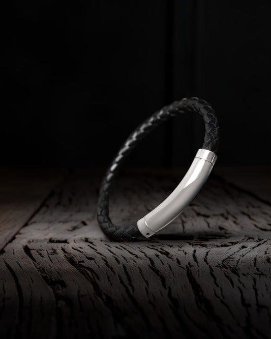 Braided Leather Men's Magnetic Bracelet