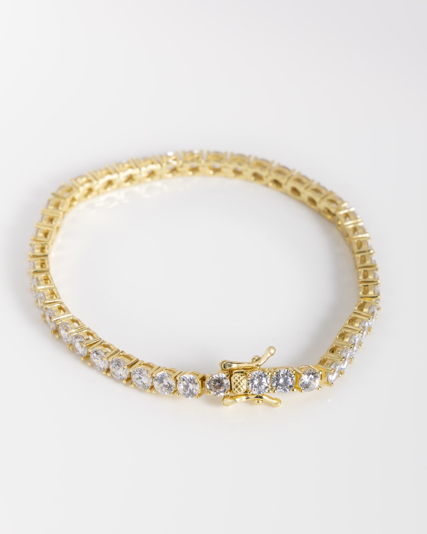 Round CZ Tennis Bracelet in Gold Filled Sterling Silver
