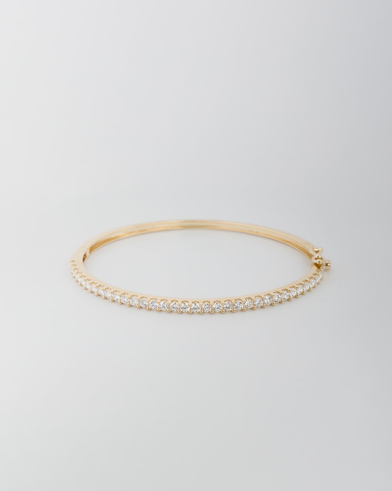 Studded Lab Grown Diamond Cuff in Yellow Gold