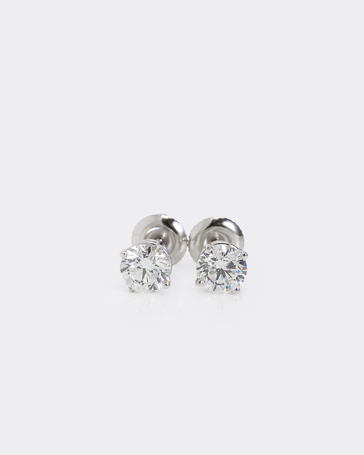 1.50 Carat Diamond Earrings in White Gold