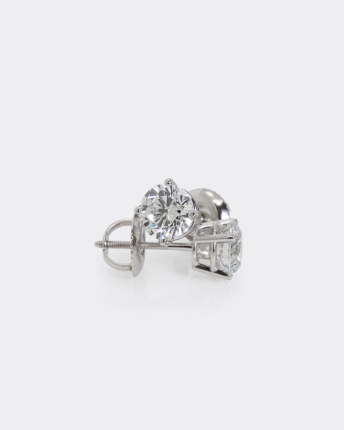 1.50 Carat Diamond Earrings in White Gold