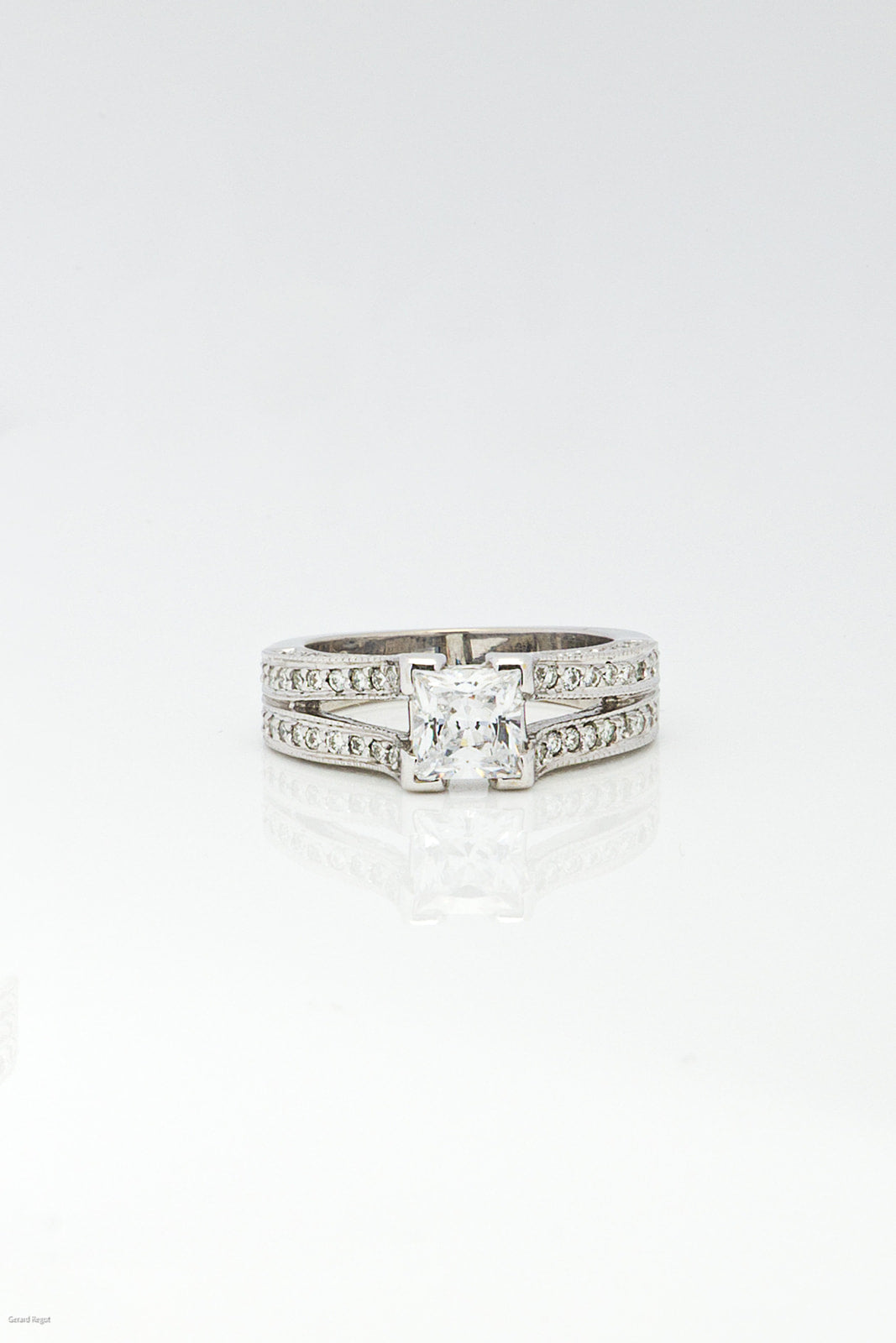 The Lift Diamond Ring (semi-mount) in White Gold