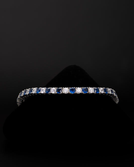 CZ Blue Ocean Bracelet in Sterling Silver