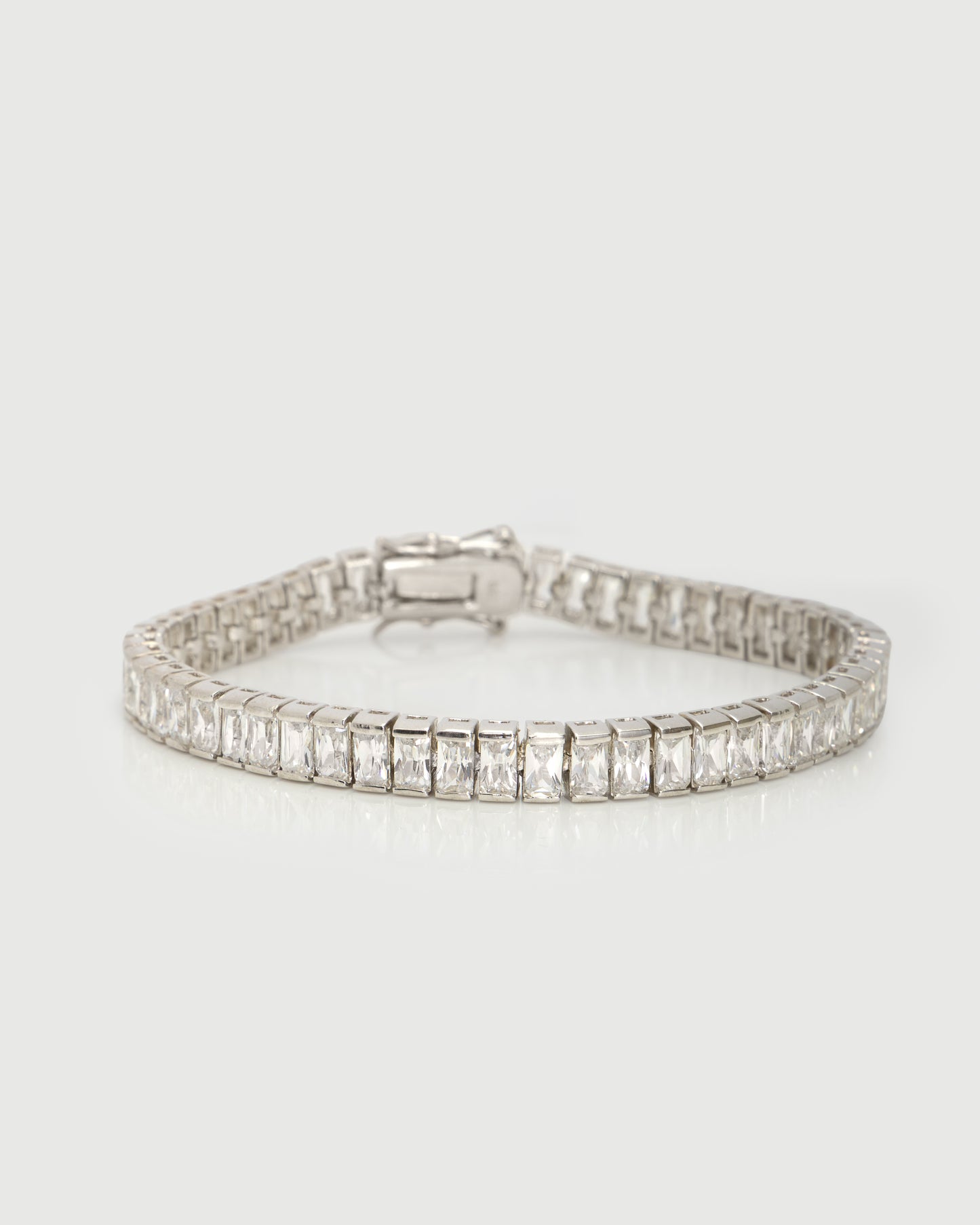 CZ Baguettes Bracelet in Sterling Silver