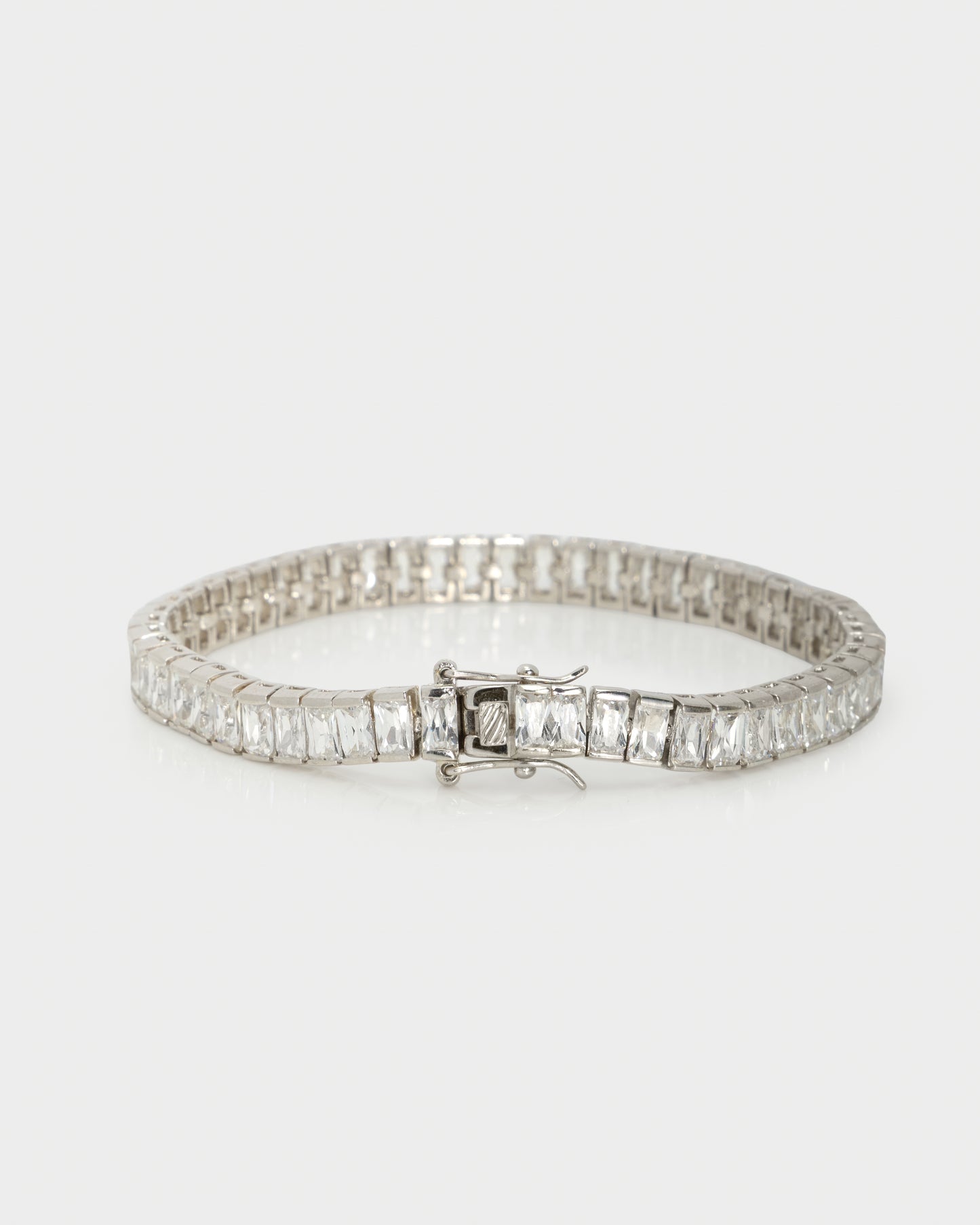 CZ Baguettes Bracelet in Sterling Silver