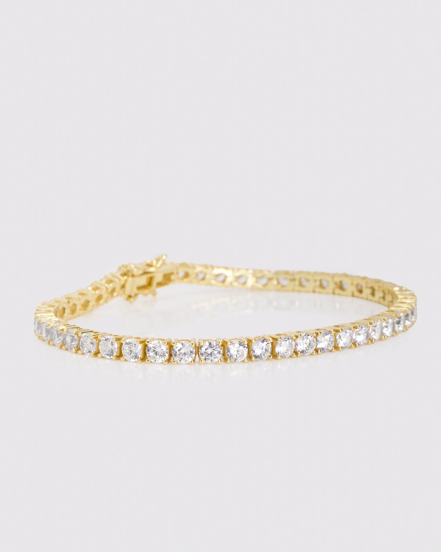 Round CZ Bracelet in Gold Filled Sterling Silver
