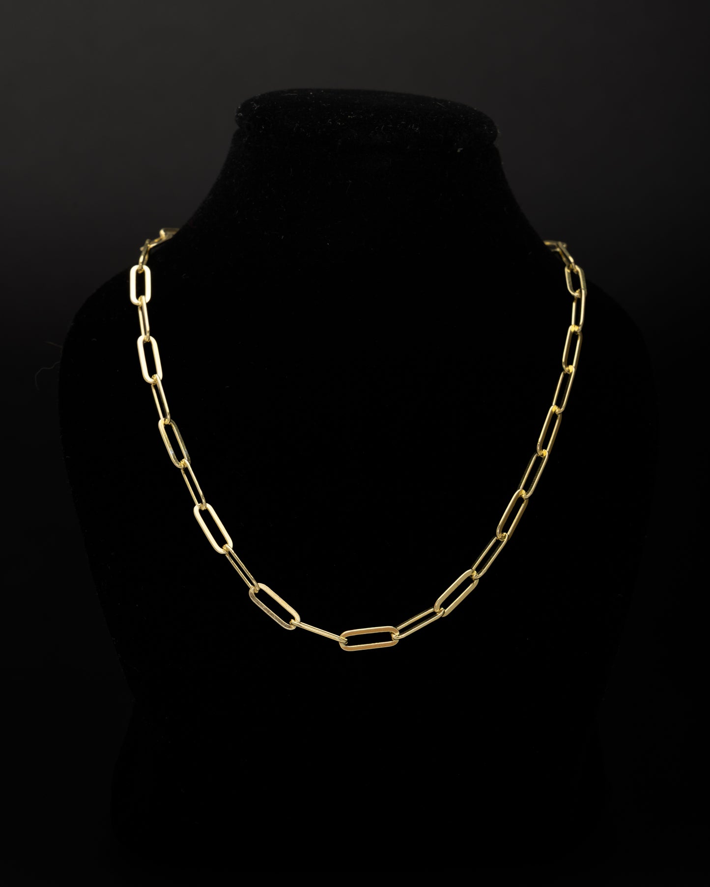 Gold Plated Paperclip Chain in Sterling Silver