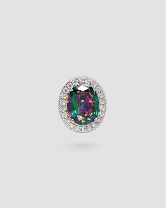 Mystic Topaz & CZ Pendant in Sterling Silver