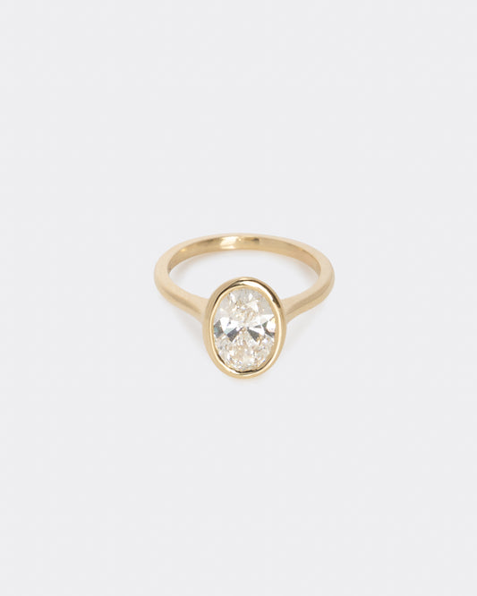 Oval Heirloom Diamond Ring in Yellow Gold