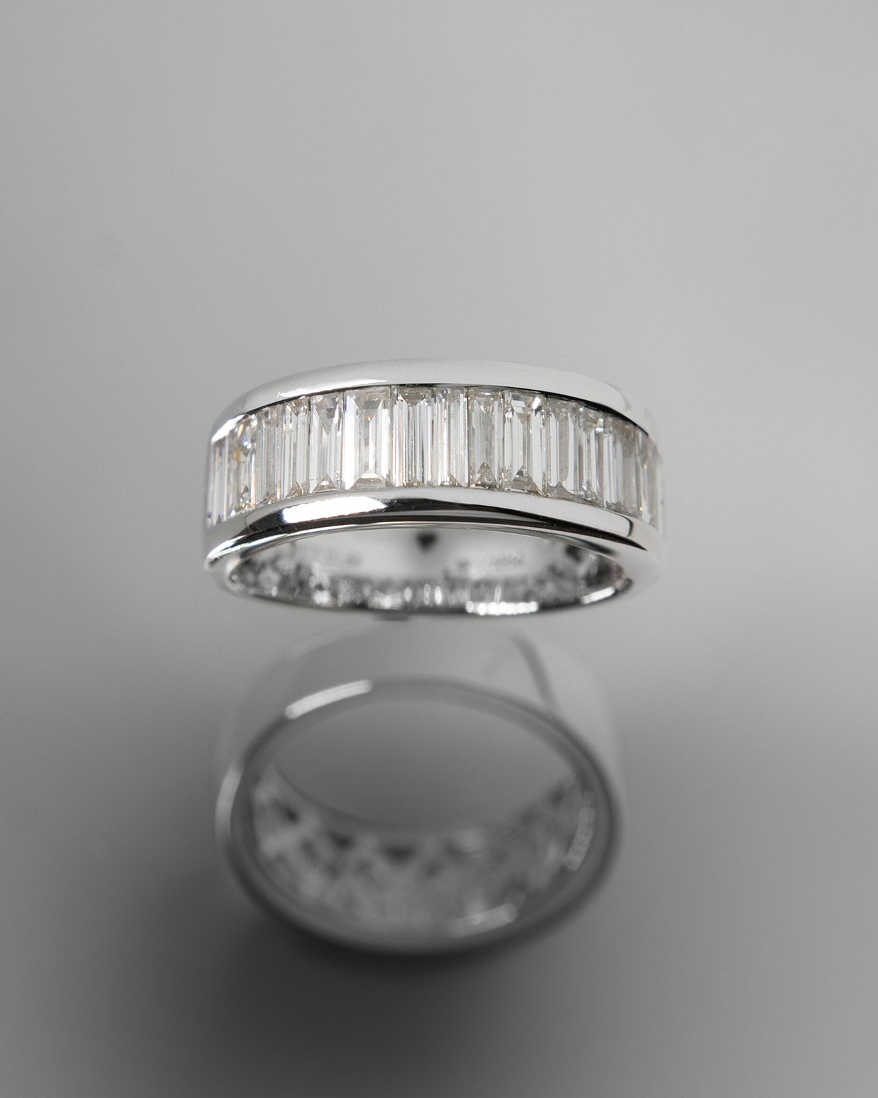 Baguette Diamond Fashion Ring in White Gold