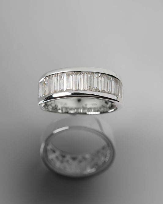 Baguette Diamond Fashion Ring in White Gold